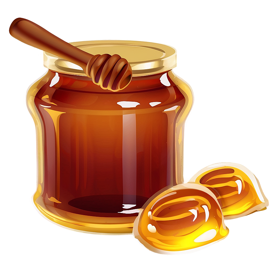 Honey Jar With Dipper Png Fne PNG Image