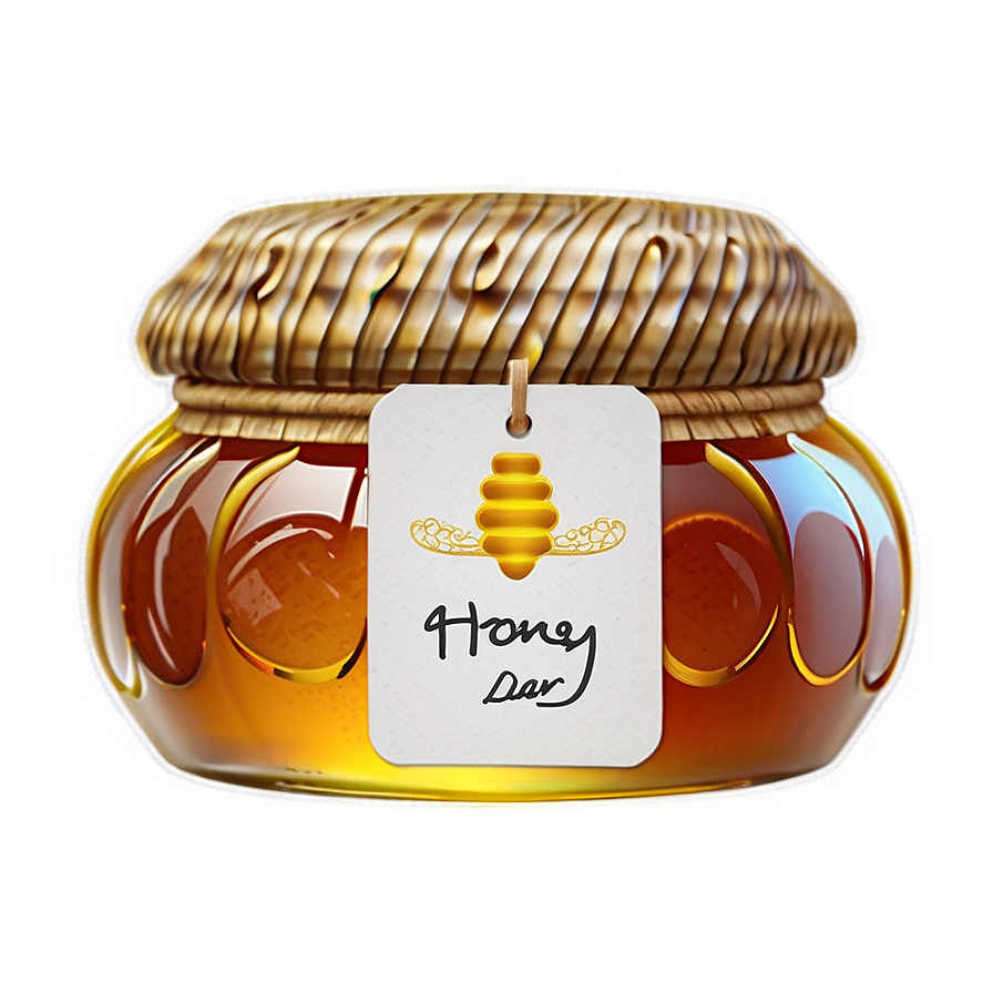 Honey Jar With Tag Png Kyt43 PNG Image