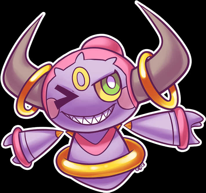 Hoopa Unbound Pokemon Artwork PNG Image