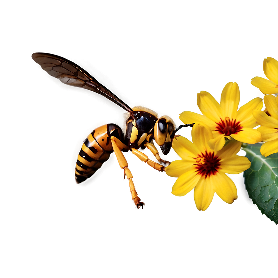 Hornet On Flower Png 10 PNG Image