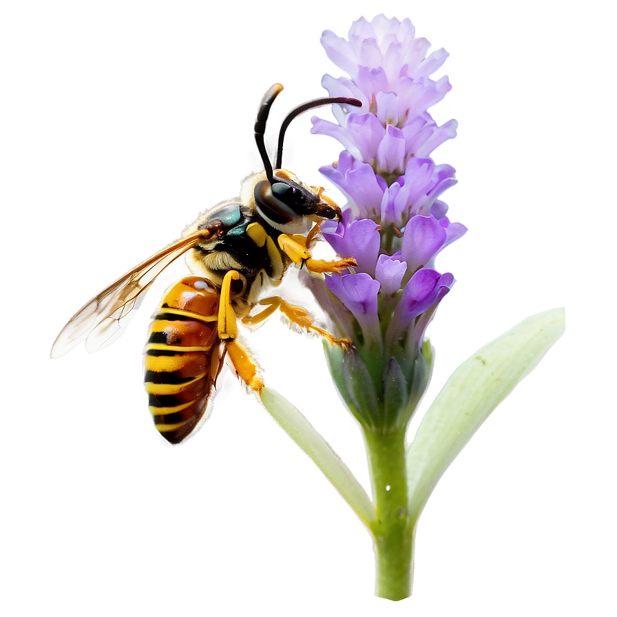 Hornet On Flower Png Vle PNG Image