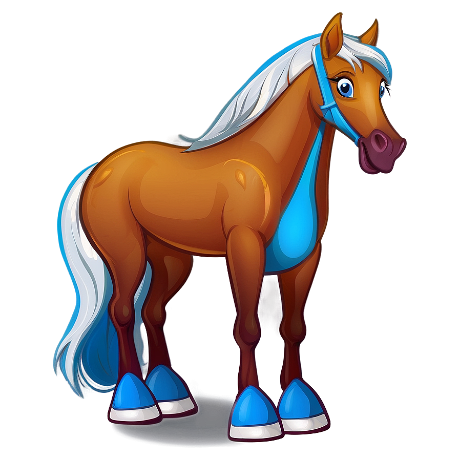 Horse Cartoon Drawing Png Vcu36 PNG Image