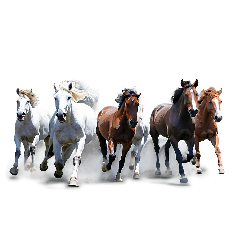 Horse Herd Running Free Png Ikg38 PNG Image