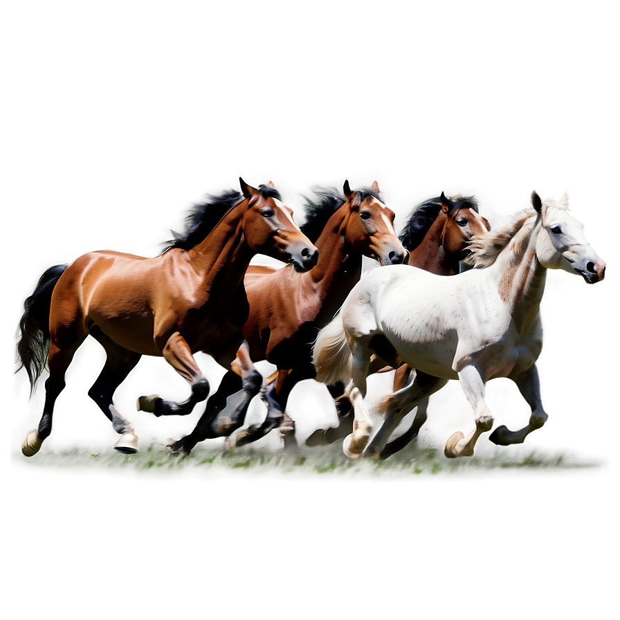 Horse Herd Running Free Png Uwu12 PNG Image