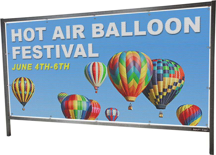 Hot Air Balloon Festival Billboard PNG Image