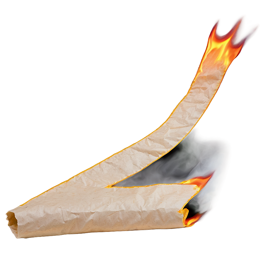 Hot Burning Paper Look Png Gfr PNG Image