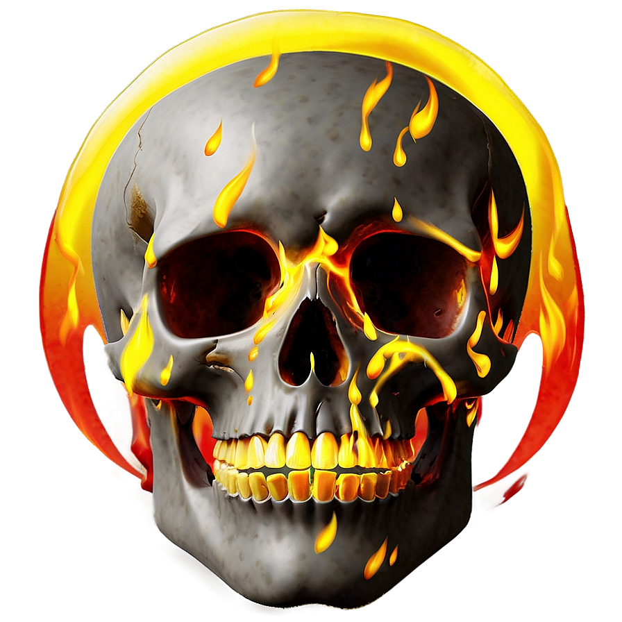 Hot Fire Skull Image Png 06252024 PNG Image