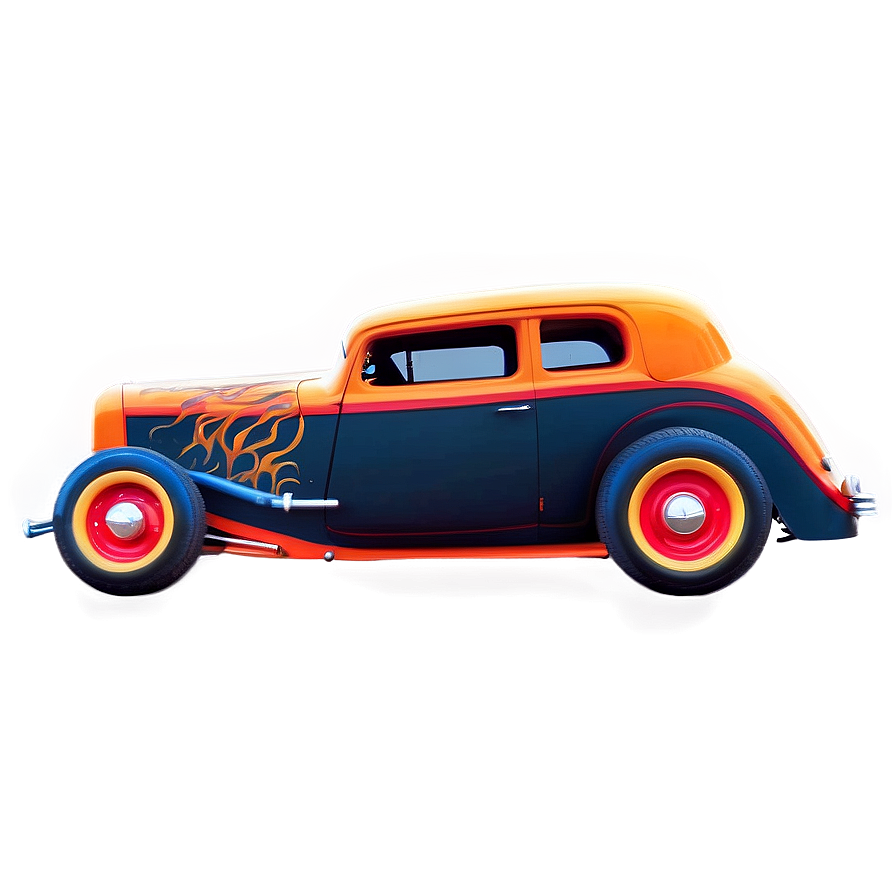 Hot Rod With Flames Decal Png 06252024 PNG Image