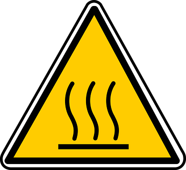 Hot Surface Warning Sign PNG Image