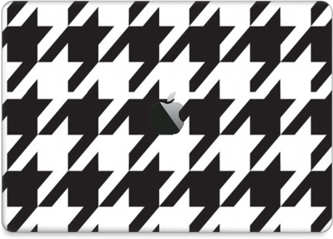 Houndstooth Pattern Laptop Cover PNG Image