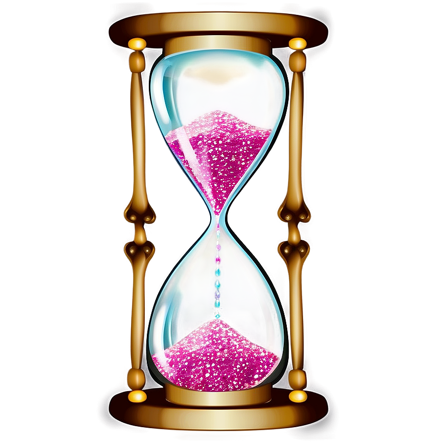 Hourglass With Glitter Sand Png 05232024 PNG Image