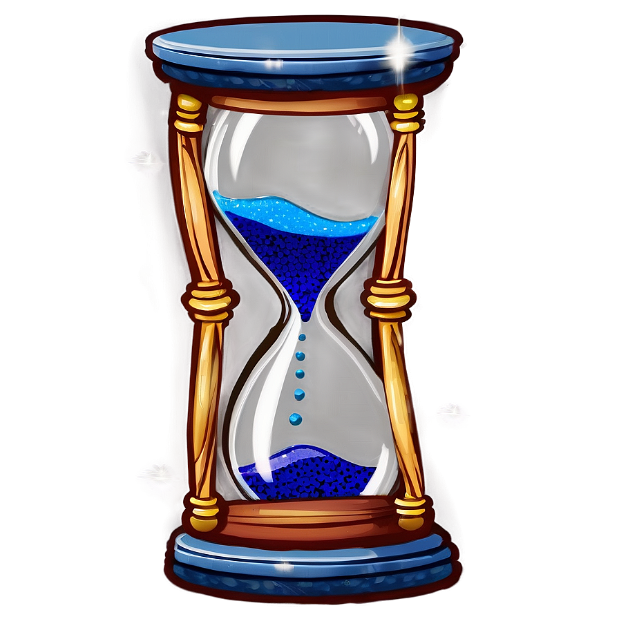 Hourglass With Glitter Sand Png Gne90 PNG Image