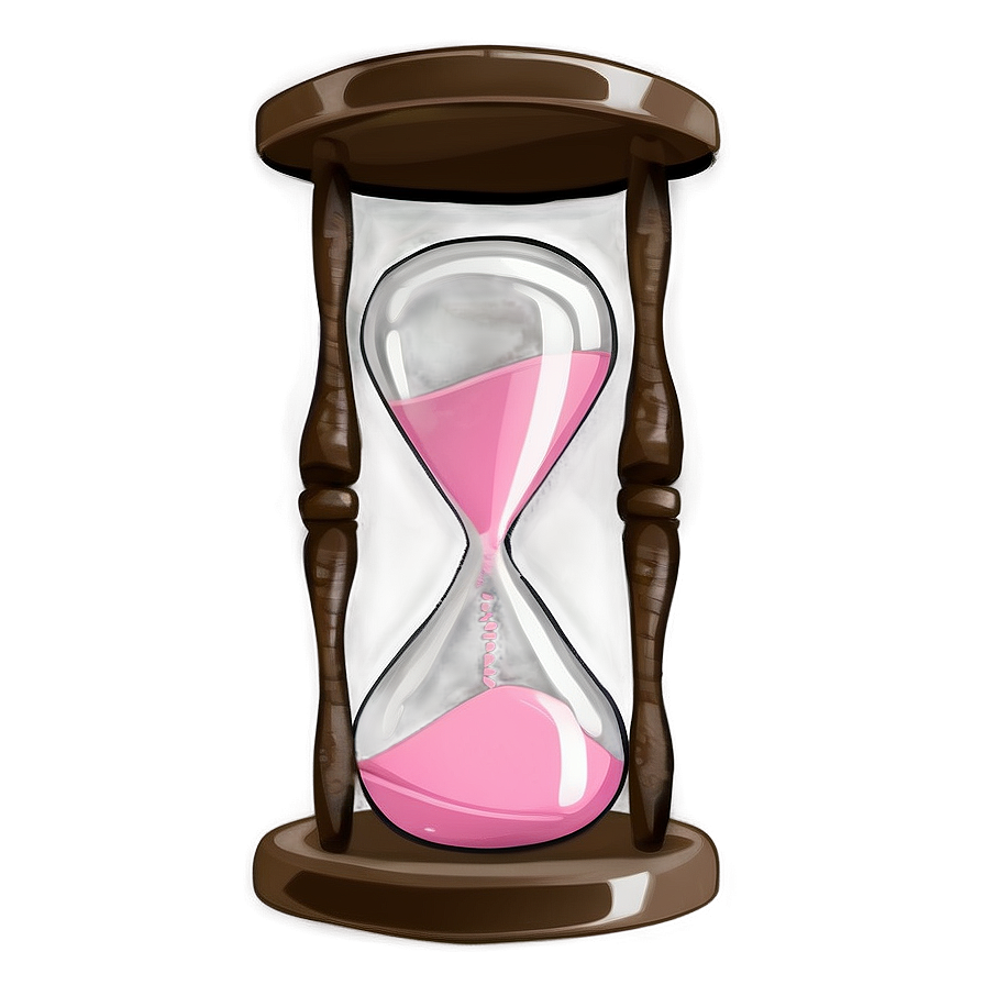 Hourglass With Pink Sand Png Key48 PNG Image