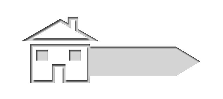 House Arrow Direction Sign PNG Image