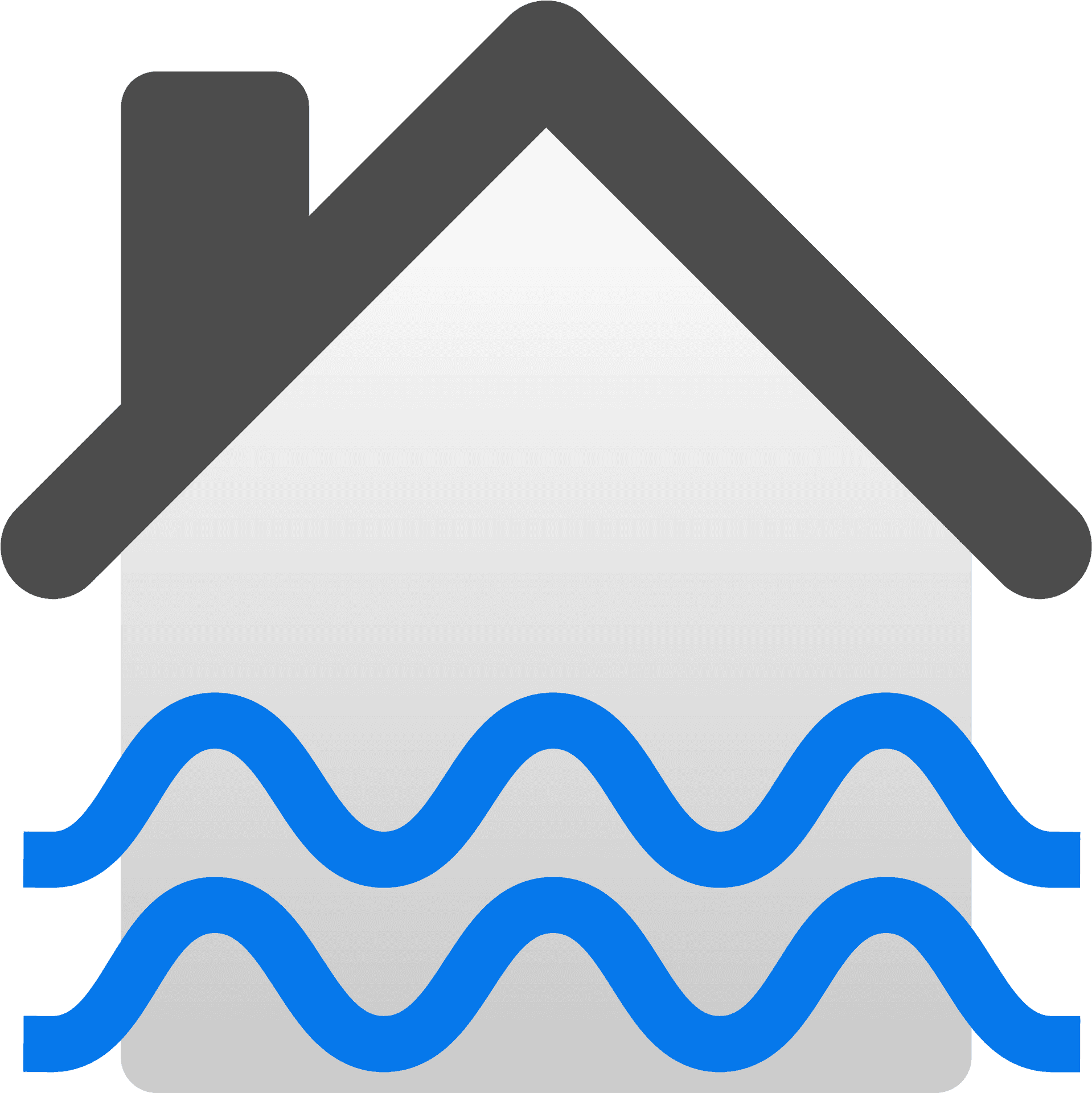 House Flood Icon PNG Image