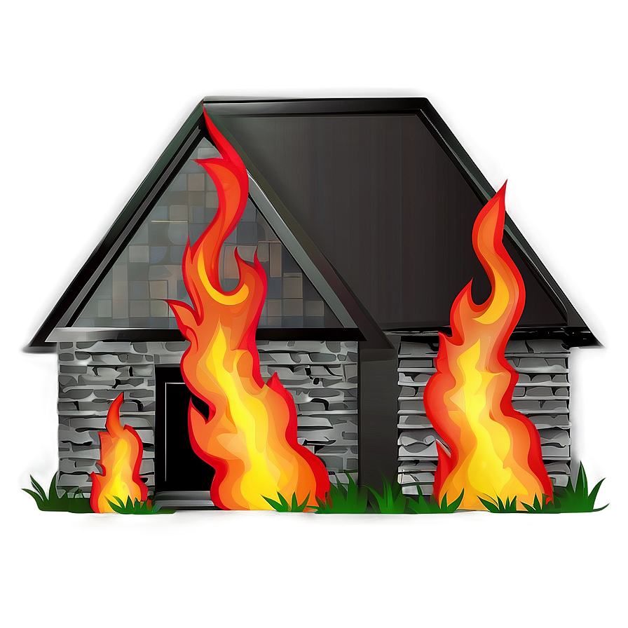 House On Fire Clipart Png Bkd PNG Image