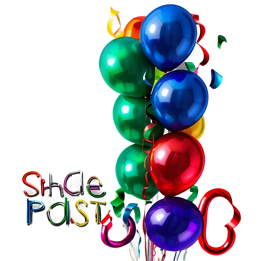 House Party Balloon Decor Png Ius88 PNG Image