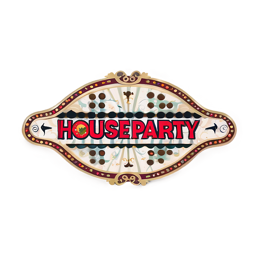 House Party Vintage Theme Png Ayn PNG Image