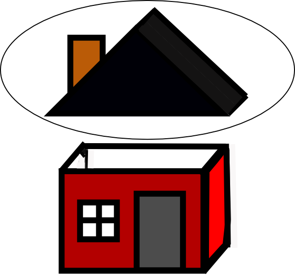 Housewith Black Roof Illustration PNG Image