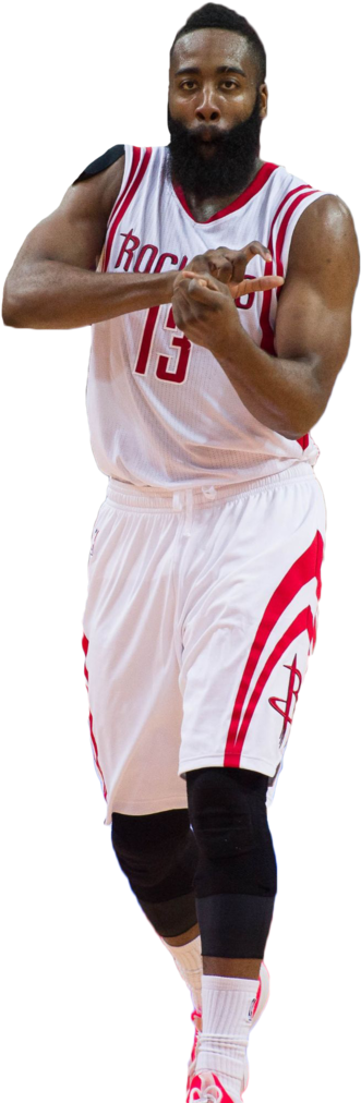 Houston Rockets Basketball Player In Action PNG Image