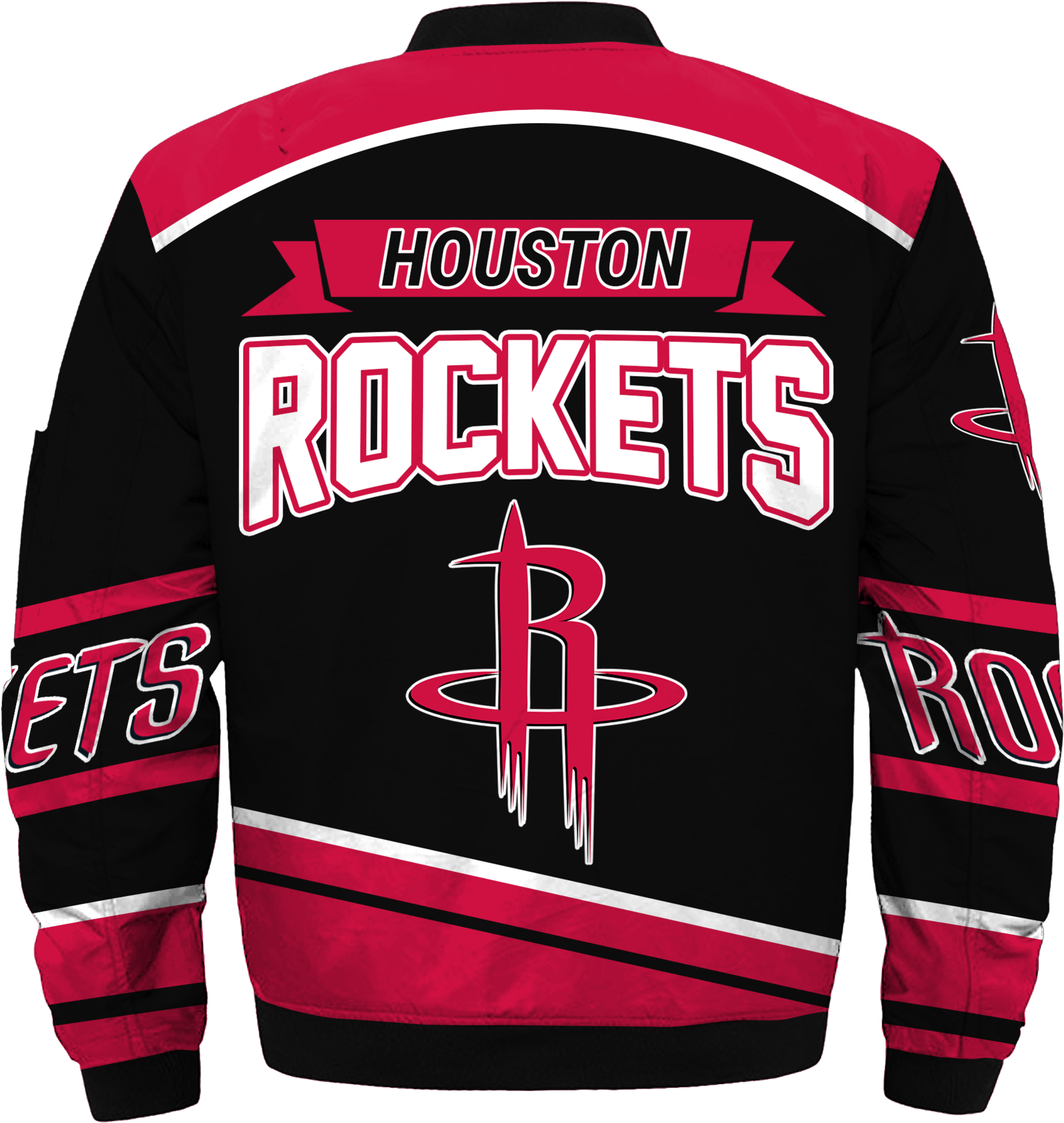 Houston Rockets Blackand Red Jacket PNG Image