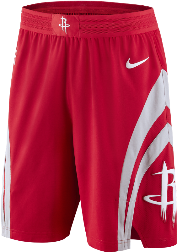 Houston Rockets Nike Shorts Red PNG Image