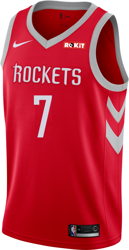 Houston Rockets Red Jersey Number7 PNG Image