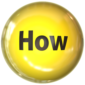 How Button Yellow Bubble PNG Image