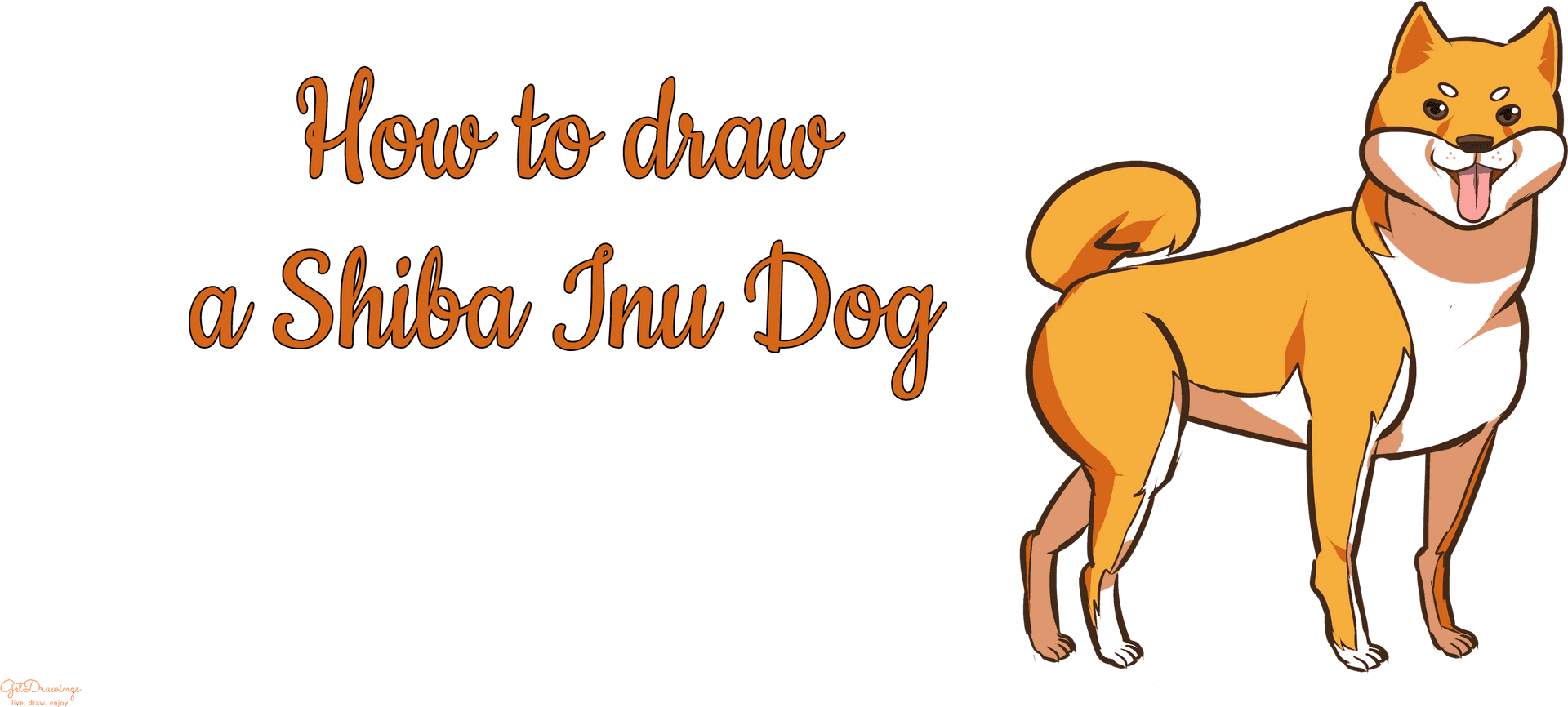 Howto Draw Shiba Inu Dog PNG Image