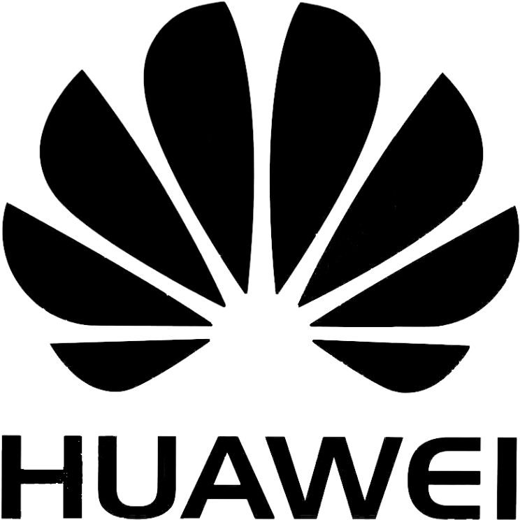 Huawei Logo Blackon Gray Background PNG Image