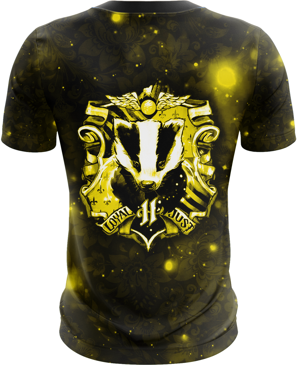 Hufflepuff Crest Graphic T Shirt PNG Image