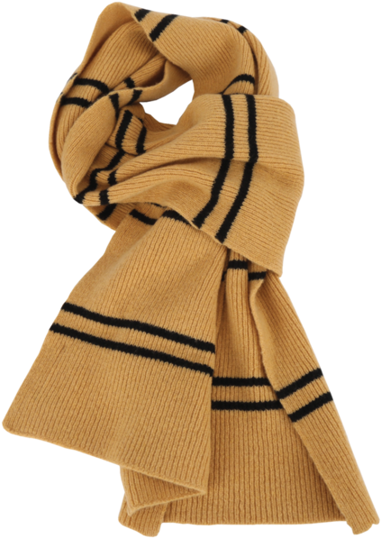 Hufflepuff Style Yellow Scarf PNG Image