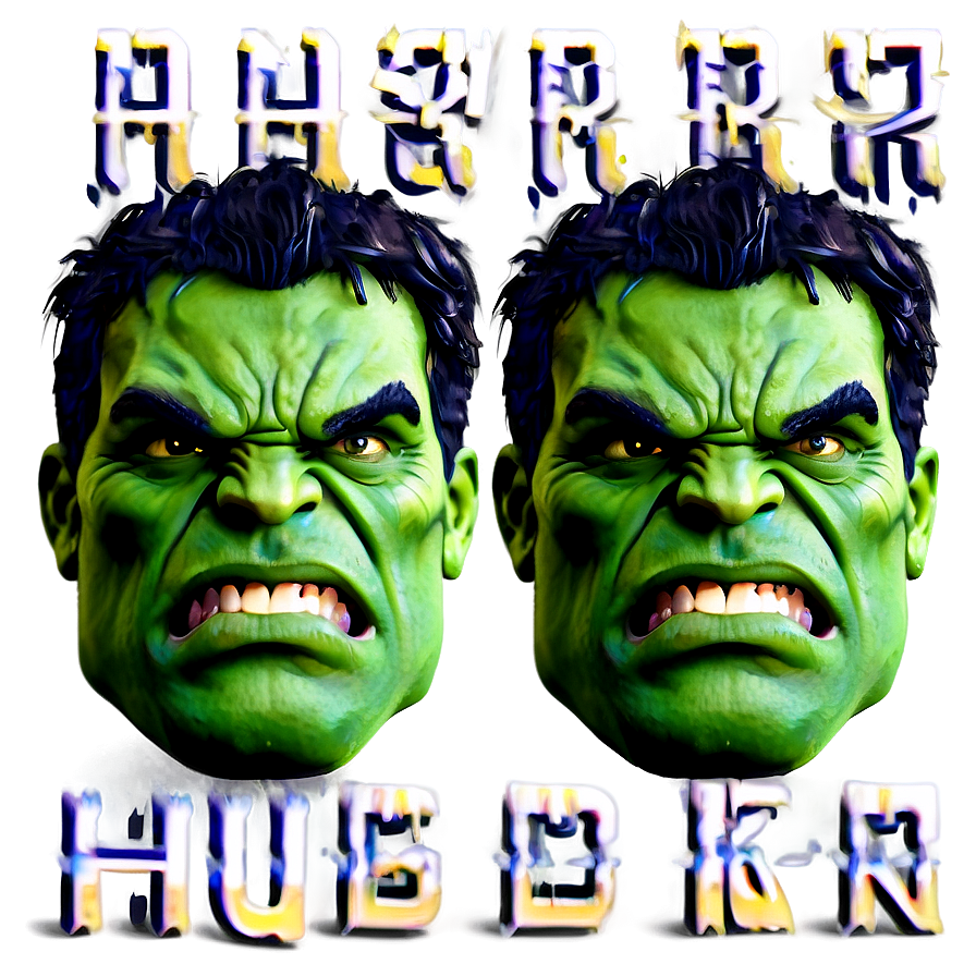 Hulk Face Illustration Png Hed PNG Image