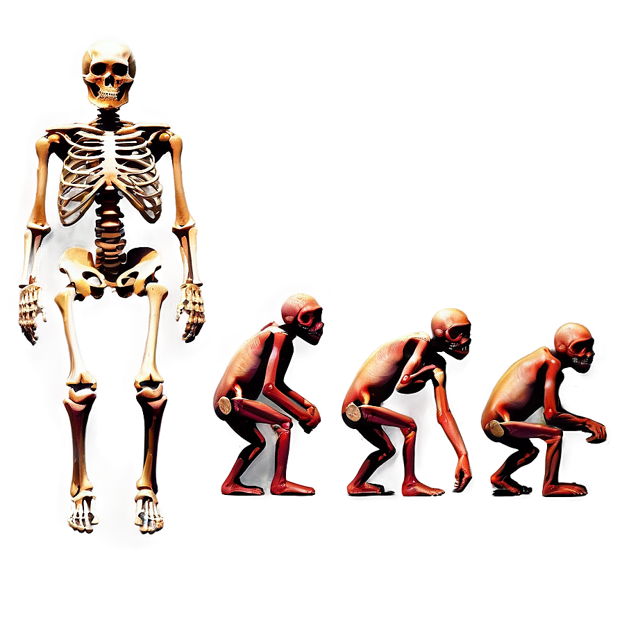 Human Evolution Skeletal Changes Png Qme PNG Image