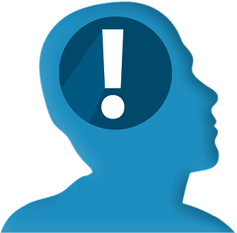 Human Head Exclamation Point Icon PNG Image