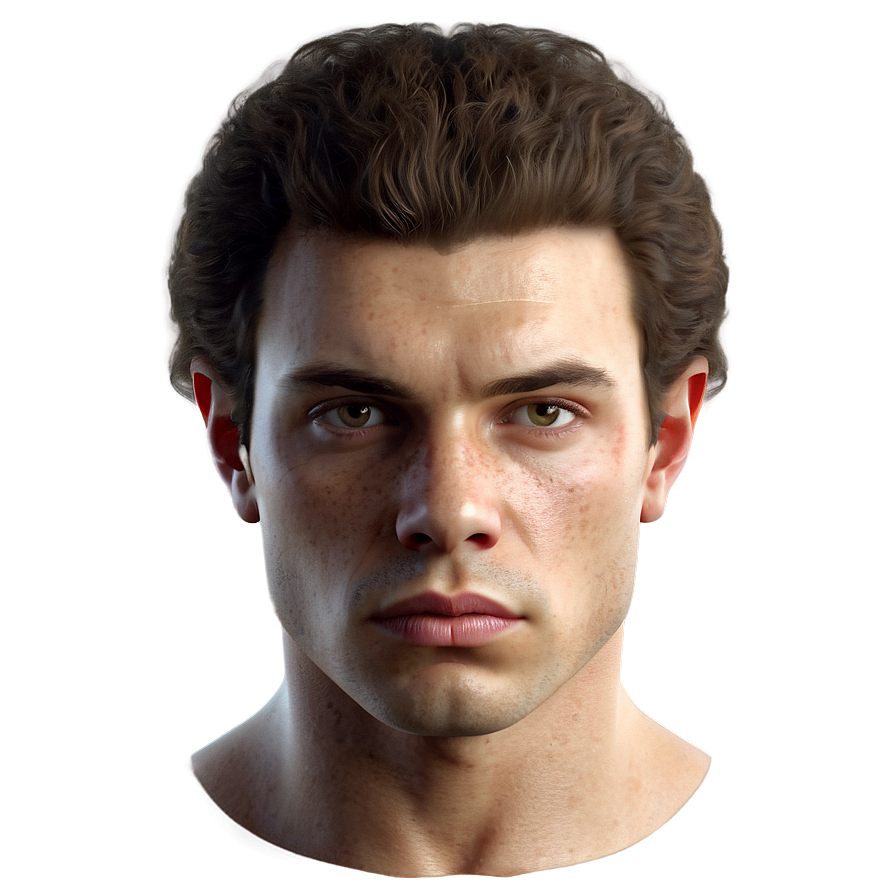 Human Head Front View Png Foj PNG Image