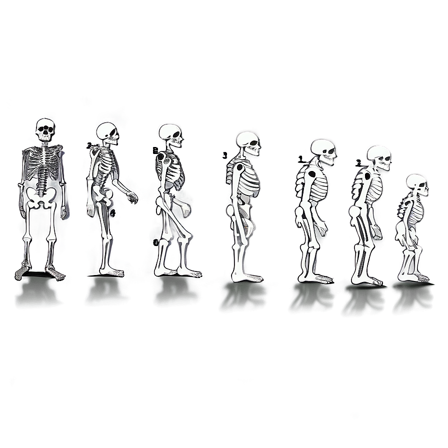 Human Skeleton Evolution Chart Png Ncl62 PNG Image