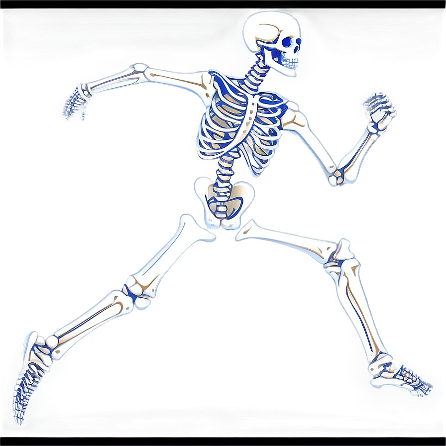 Human Skeleton Running Pose Png Sdh PNG Image