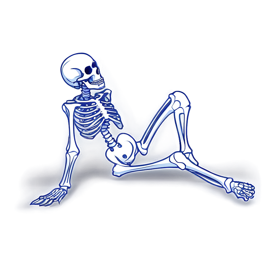 Human Skeleton Sitting Pose Png Fjo49 PNG Image