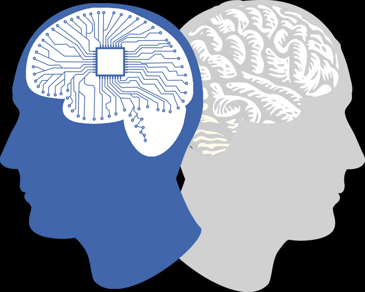 Human Technology Brain Integration PNG Image