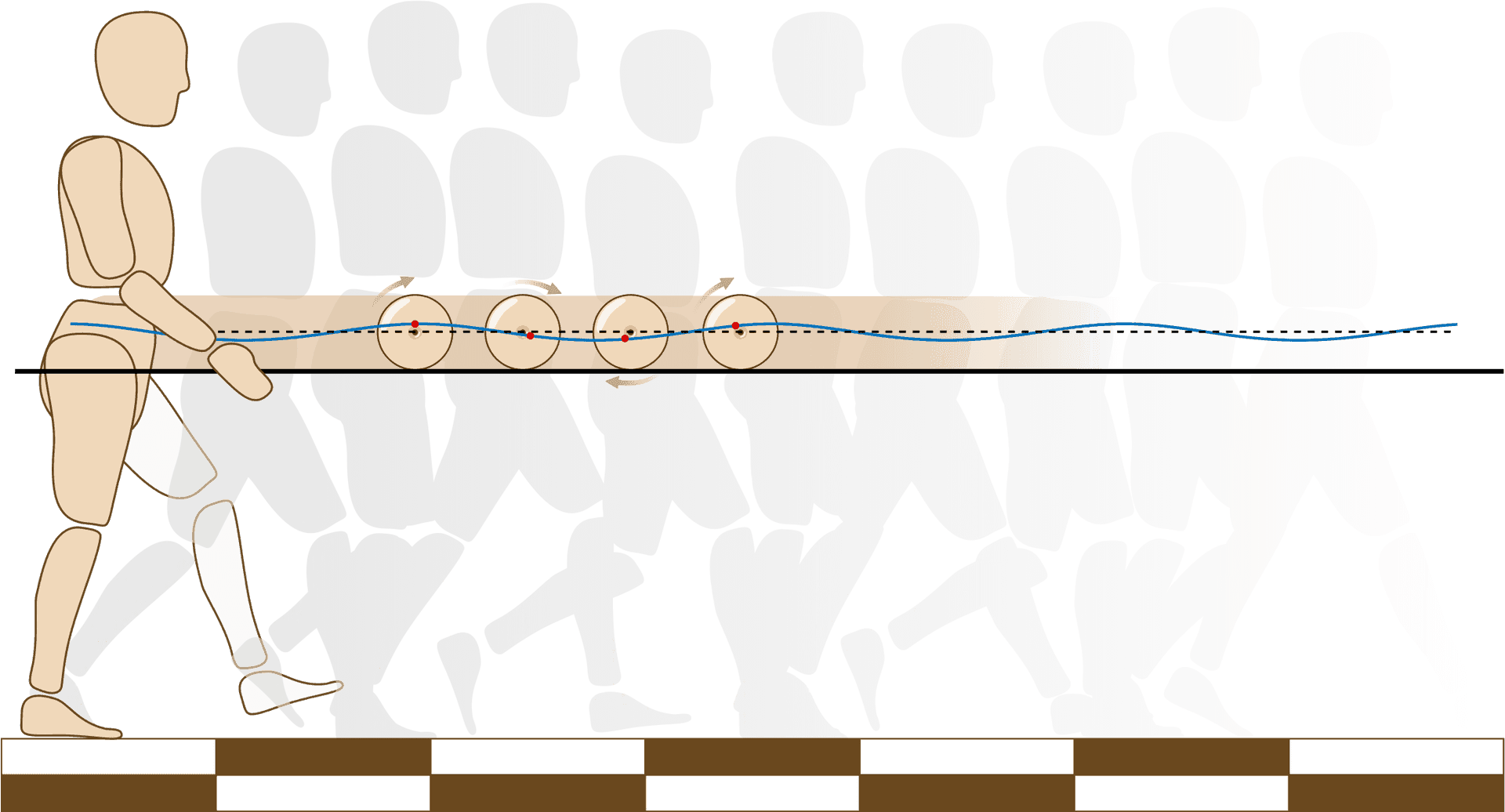 Human Walking Motion Sequence PNG Image