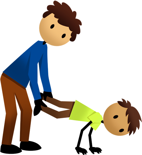 Human Wheelbarrow Game Cartoon PNG Image