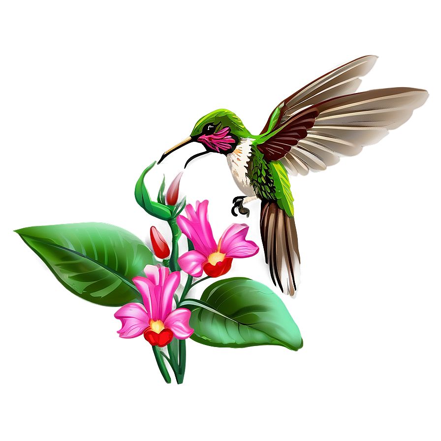 Hummingbird In Garden Png Ayv PNG Image