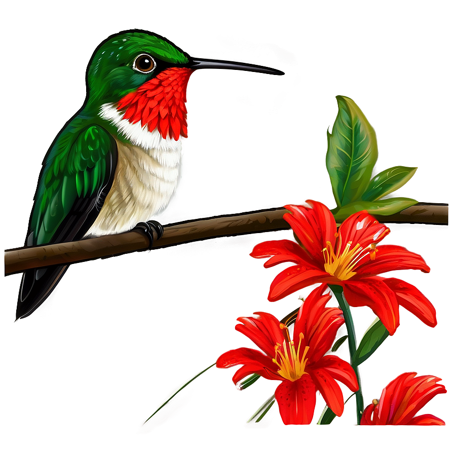 Hummingbird In Paradise Png 05212024 PNG Image