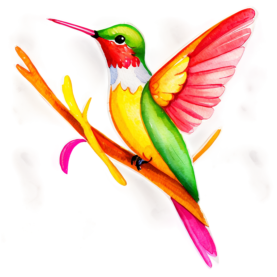 Hummingbird Watercolor Png Frg PNG Image