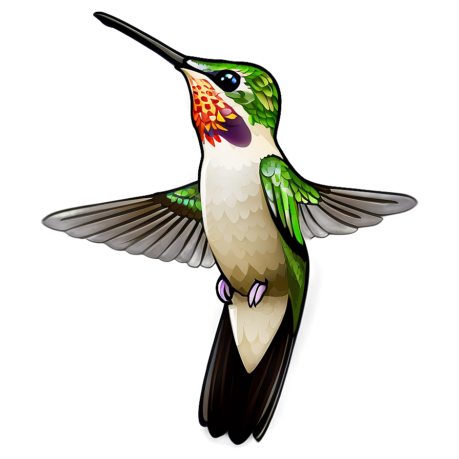 Hummingbird With Flowers Png 05212024 PNG Image