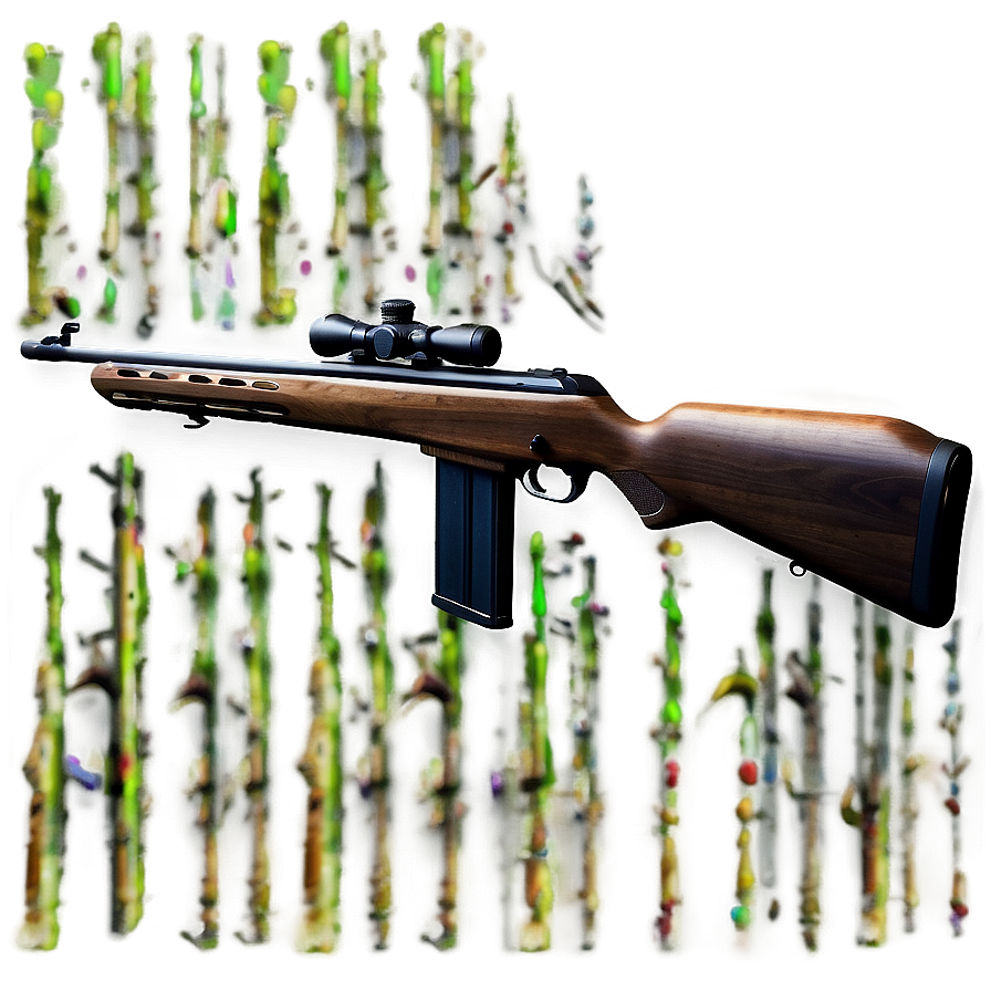 Hunting Rifle Ready To Fire Png Hbc1 PNG Image