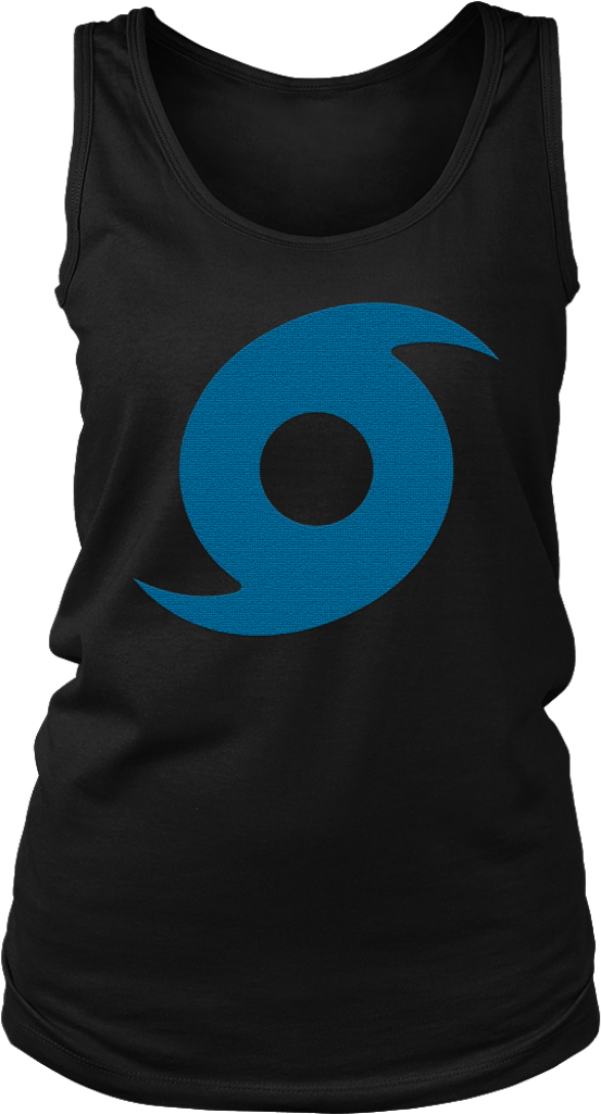 Hurricane Symbol Black Tank Top PNG Image