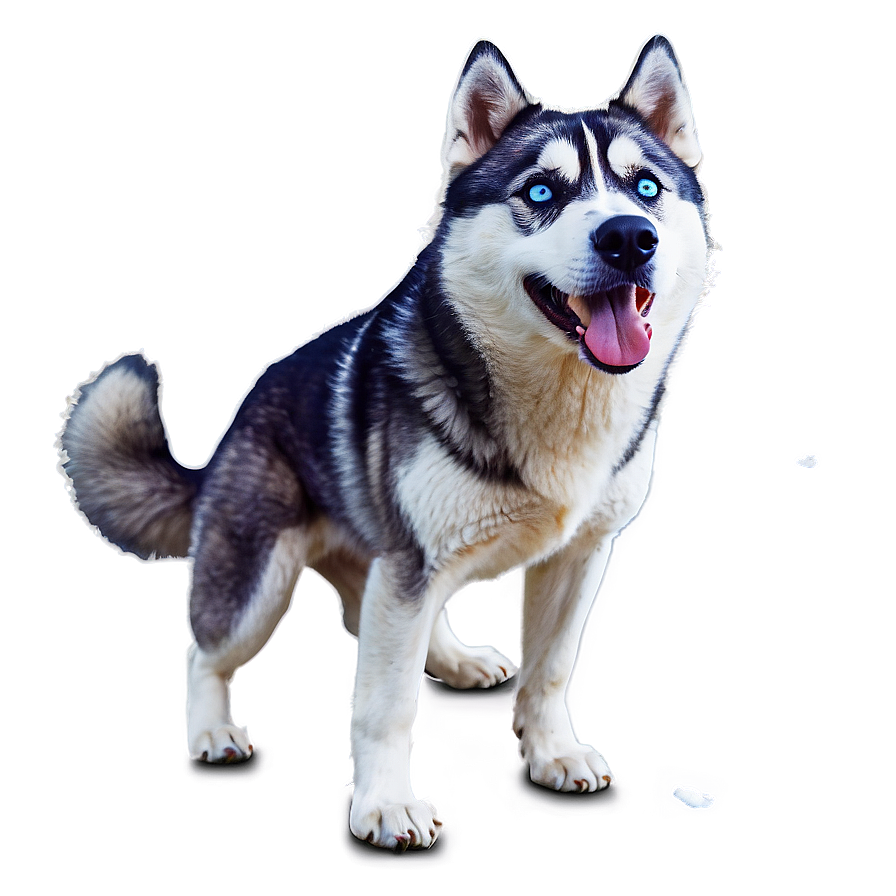 Husky Enjoying Snowfall Png Cbi29 PNG Image