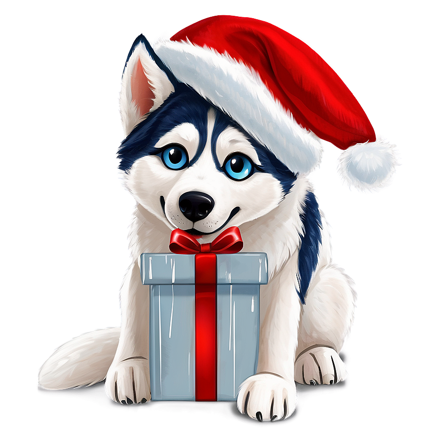 Husky In Festive Spirit Png Snr PNG Image